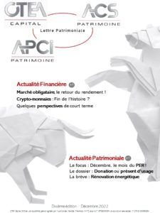 Lettre Patrimoniale - décembre 2022