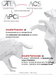 Lettre Patrimoniale - mars 2023