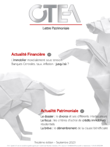 Lettre Patrimoniale - septembre 2023
