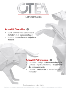 Lettre Patrimoniale - juillet 2024