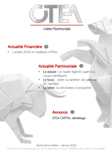 Lettre Patrimoniale - Janvier 2025