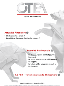 Lettre Patrimoniale - Novembre 2025